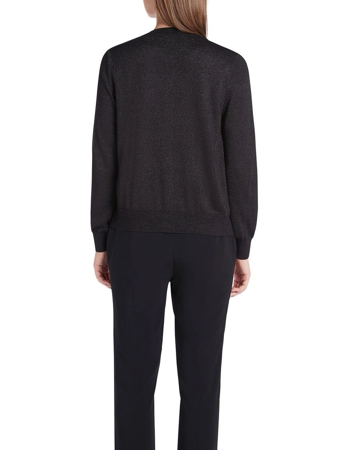 New π David Lawrence Millie Shimmer Cardigan In Black βοΈ - Image 3