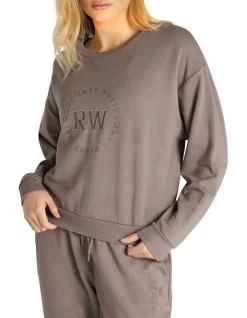 Discount 🎁 Rockwear Neu Wave Embroidered Crew In Brown 🔥