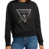 Cheap 🤩 Guess Crew Neck Icon Sweatshirt Jet Black 🌟