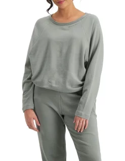 Hot Sale β€οΈ Bonds Lounge Terry Pullover In Moss Stone π