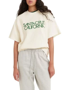 Cheap π― Levi's Gold Tab '80s Short Sleeve Jumper In Egret Cream π