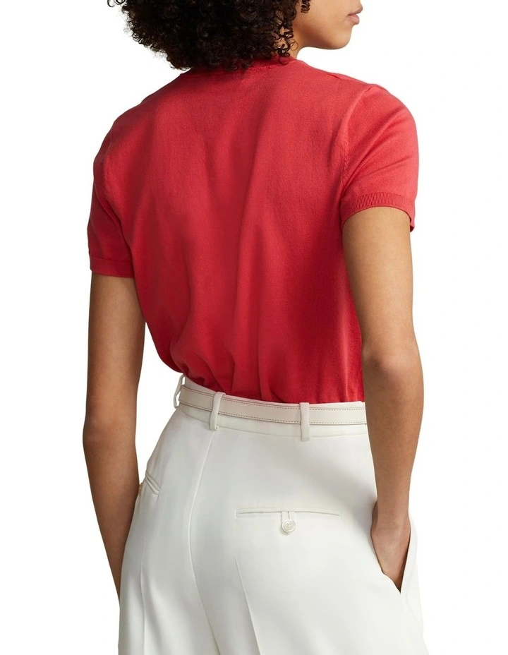 Deals π Polo Ralph Lauren Cotton-Blend Short-Sleeve Sweater In Red π€© - Image 2