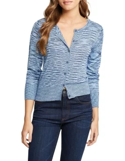 Wholesale π Oxford Kelly Space Dye Cardigan In Blue π§¨