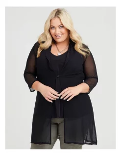 Best Pirce 😉 Taking Shape Mesh Malta Cardigan In Black 🧨