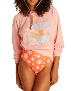 Wholesale ⭐ Billabong On The Rise Crewneck Sweatshirt Rose Quartz 🧨