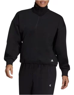 Hot Sale 🥰 Adidas Sportswear Future Icons Quarter-Zip Sweatshirt Black 👍