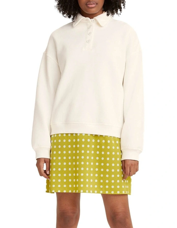 Top 10 π Levi's Stevie Sweatshirt Sugar Swizzle White π