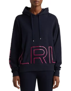 Outlet 😀 Lauren Ralph Lauren Logo French Terry Hoodie 🤩
