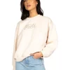 Cheap ⭐ Rusty Script Oversize Crew Neck Fleece Natural 🎉