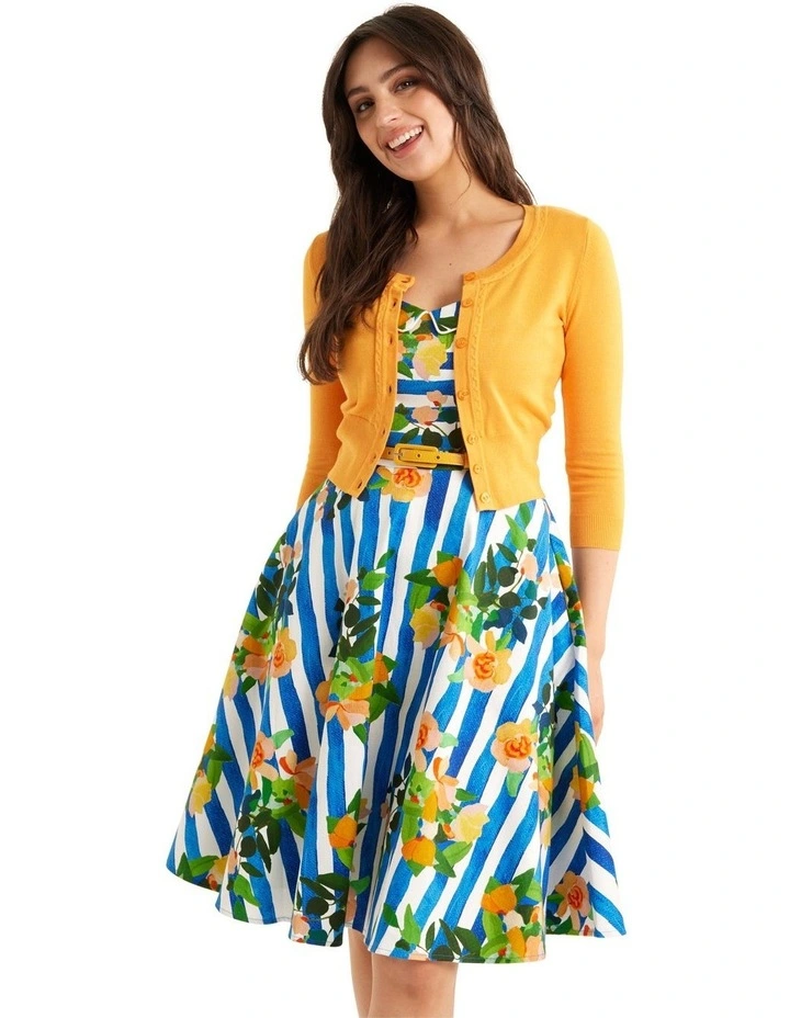 Buy π€© Review Chessie 3/4 Sleeve Cardi In Mango β - Image 2