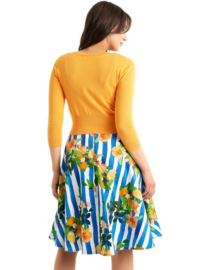 Buy π€© Review Chessie 3/4 Sleeve Cardi In Mango β - Image 3