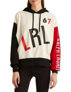 Best deal 🛒 Lauren Ralph Lauren Color-Blocked French Terry Hoodie In Cream 🤩