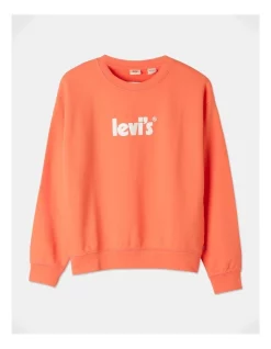 Hot Sale ⭐ Levi's Standard Crew Neck Sweatshirt In Orange 😍