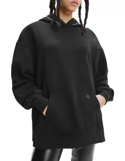 Cheap 🧨 Calvin Klein 👖 Jeans Repeat Logo Oversized Hoodie Ck Black 😀