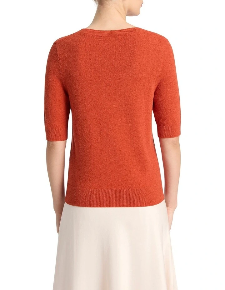 Brand new π David Lawrence Terry Cotton Knit Tee In Tangerine β - Image 2