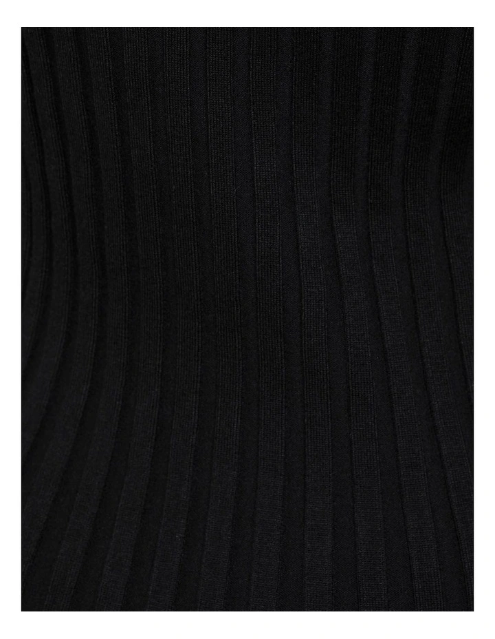 Outlet β Oxford Elle Rib Crew Neck Knit Top Black β - Image 6