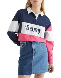 Best Pirce π Tommy π Jeans Relaxed Bold Tommy Logo Long Sleeve In Multi π