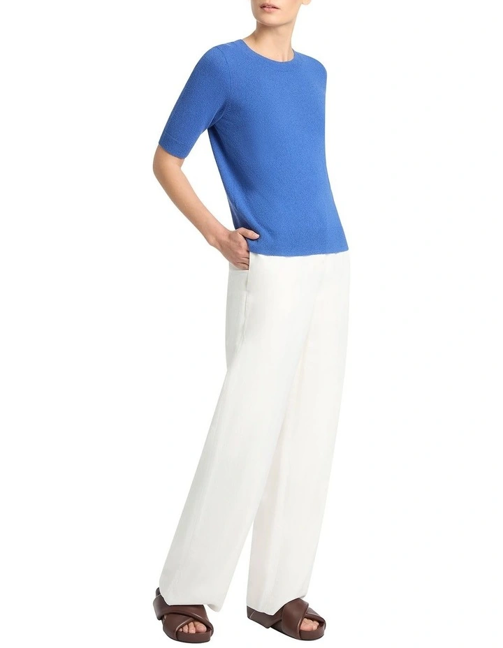 Promo π David Lawrence Terry Cotton Knit Tee In Azure β - Image 2