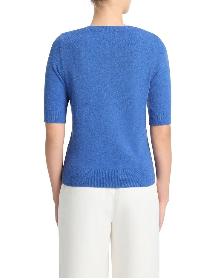 Promo π David Lawrence Terry Cotton Knit Tee In Azure β - Image 3