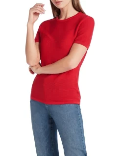 Promo ❤️ David Lawrence Ellery Knit Top In Poppy ⭐