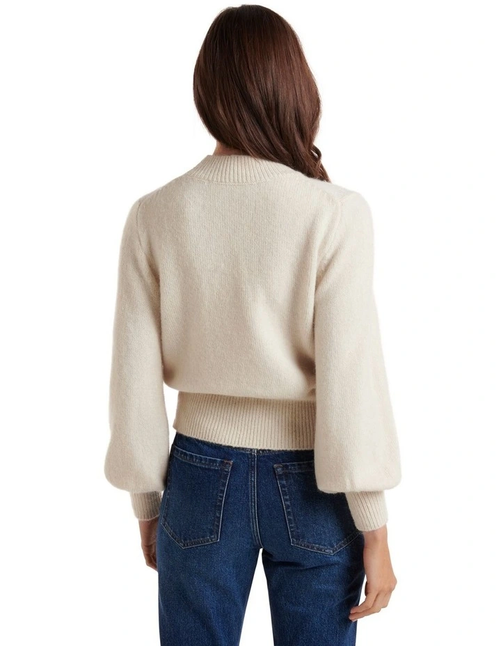 Buy π Forever New Petite Ella Blouson Sleeve Knit Jumper In Ivory π - Image 2
