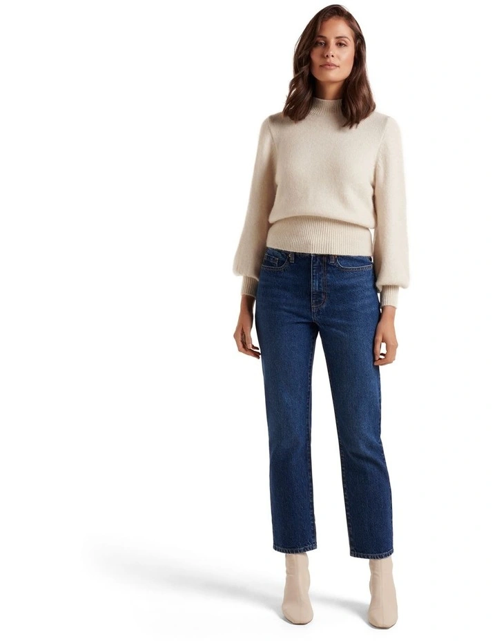 Buy π Forever New Petite Ella Blouson Sleeve Knit Jumper In Ivory π - Image 5