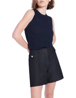 Budget ⌛ Marcs Jae Sleeveless Ottoman Knit In Navy 🌟