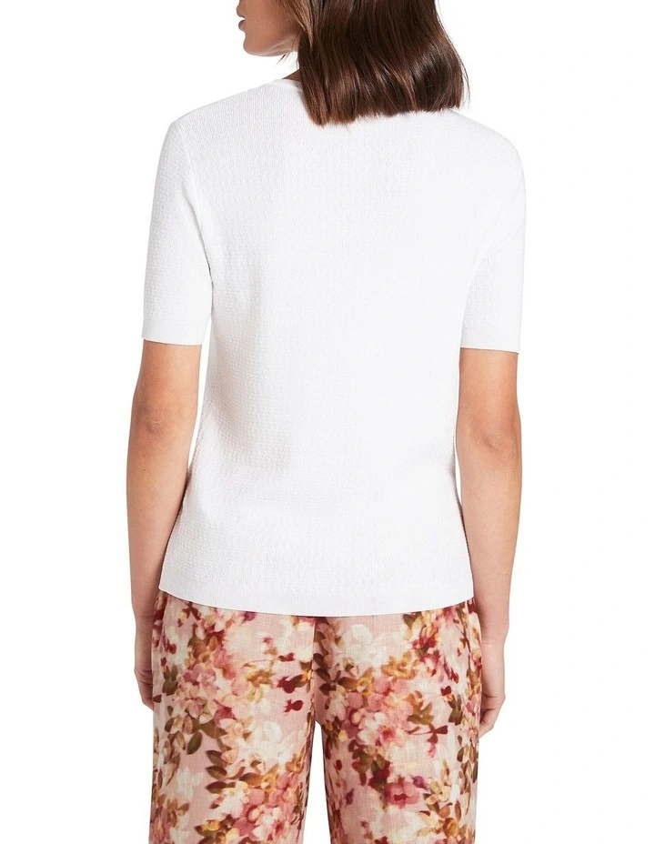 Buy π David Lawrence Kora Knit Tee In Ivory π - Image 3