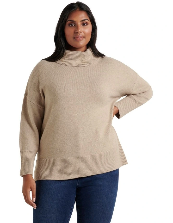 Cheap π₯ Forever New Curve Lilliana Roll Neck Knit Jumper In Brown π―