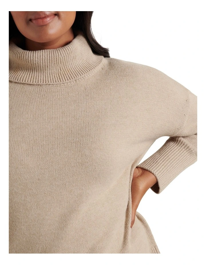 Cheap π₯ Forever New Curve Lilliana Roll Neck Knit Jumper In Brown π― - Image 4