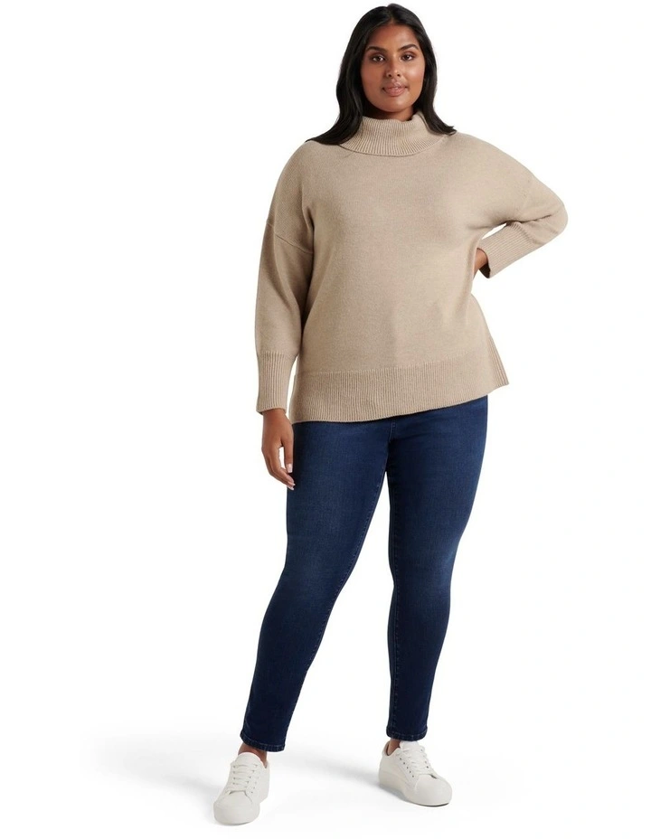 Cheap π₯ Forever New Curve Lilliana Roll Neck Knit Jumper In Brown π― - Image 5