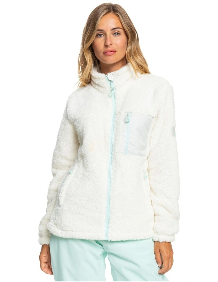 Budget π Roxy Alabama Zip Up Fleece In White β€οΈ