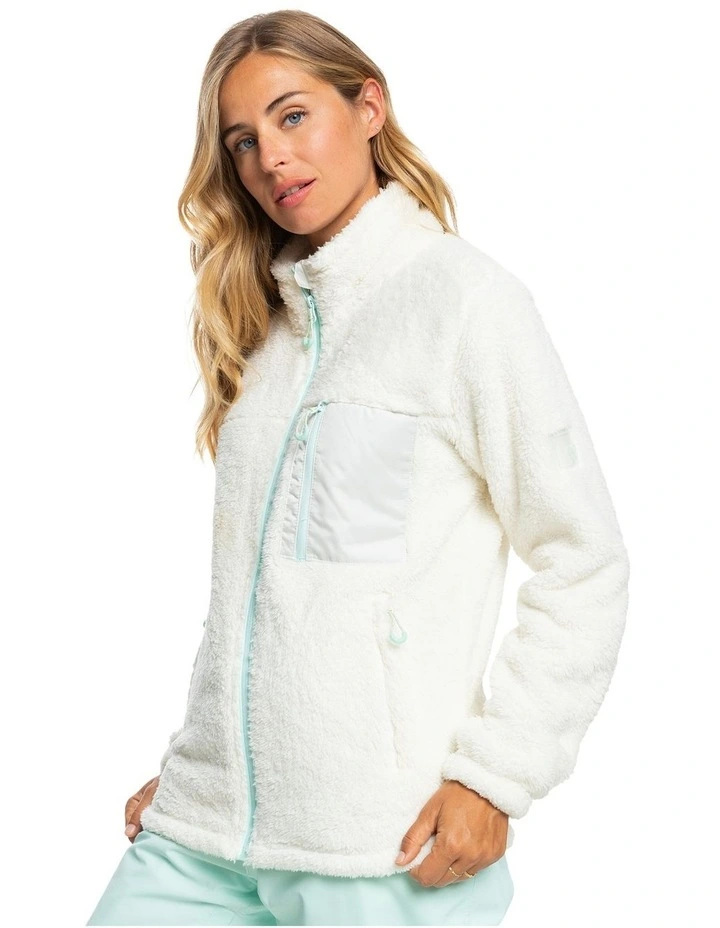 Budget π Roxy Alabama Zip Up Fleece In White β€οΈ - Image 3