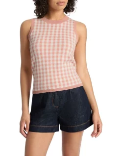 Coupon 😀 Marcs Gingham Of The Universe Knit In Strawberry Ice 🧨