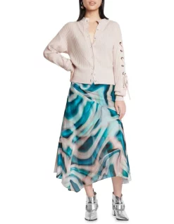 New 🔔 Sass & Bide Prisoner For You Button Front Boxy Cardigan Himalaya ⭐