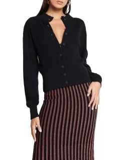 Hot Sale 😀 Sass & Bide Prisoner For You Rib Detail Cardigan Black ⭐