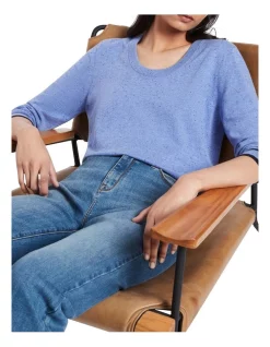 Best deal 👍 David Lawrence Onika Speckle Knit In Blue 💯