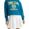 Wholesale 👍 Tommy 👖 Jeans Crop College Logo Crew In Blue 🧨