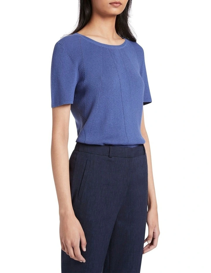 Cheapest β¨ David Lawrence Anya Cotton Blend Knit In Pacific π