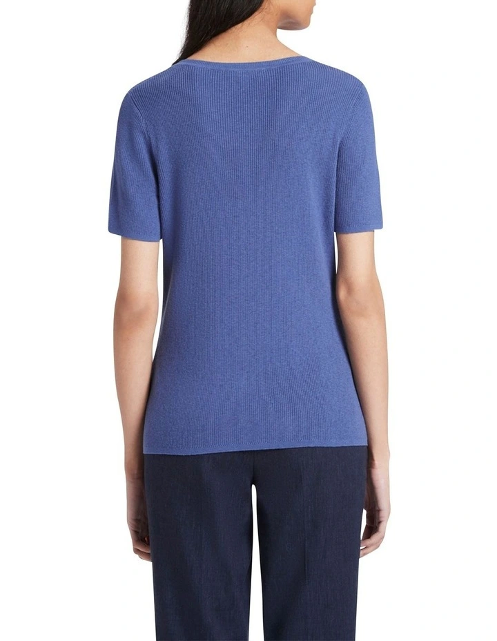 Cheapest β¨ David Lawrence Anya Cotton Blend Knit In Pacific π - Image 3