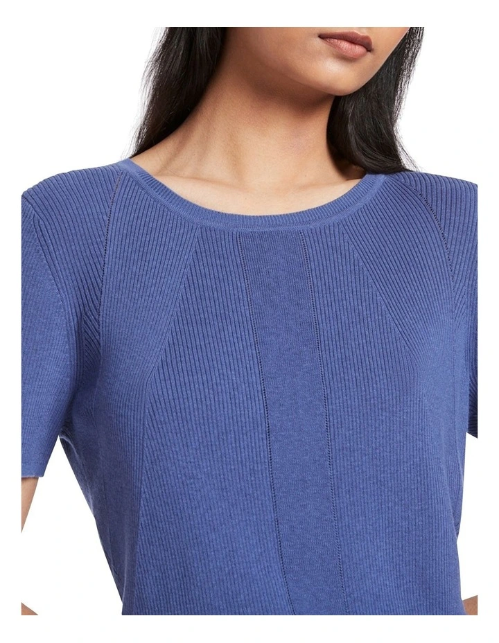 Cheapest β¨ David Lawrence Anya Cotton Blend Knit In Pacific π - Image 4