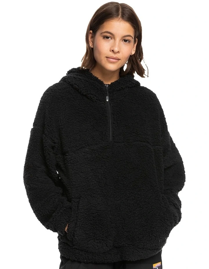 Outlet π€© Roxy Like A Lucky Day Half Zip Fleece In Black β¨