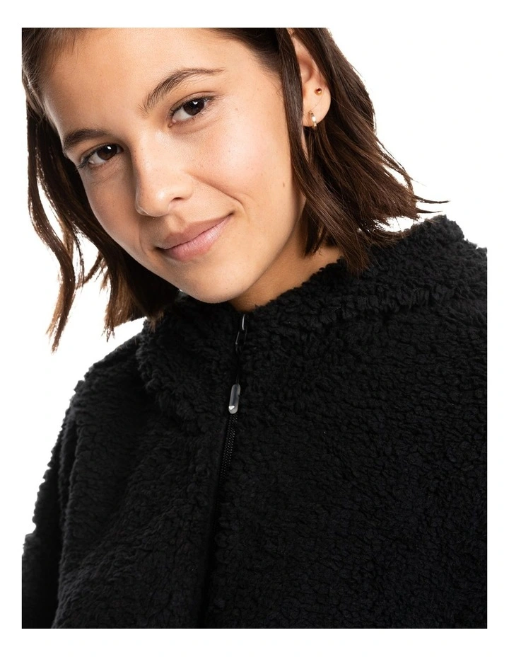 Outlet π€© Roxy Like A Lucky Day Half Zip Fleece In Black β¨ - Image 4