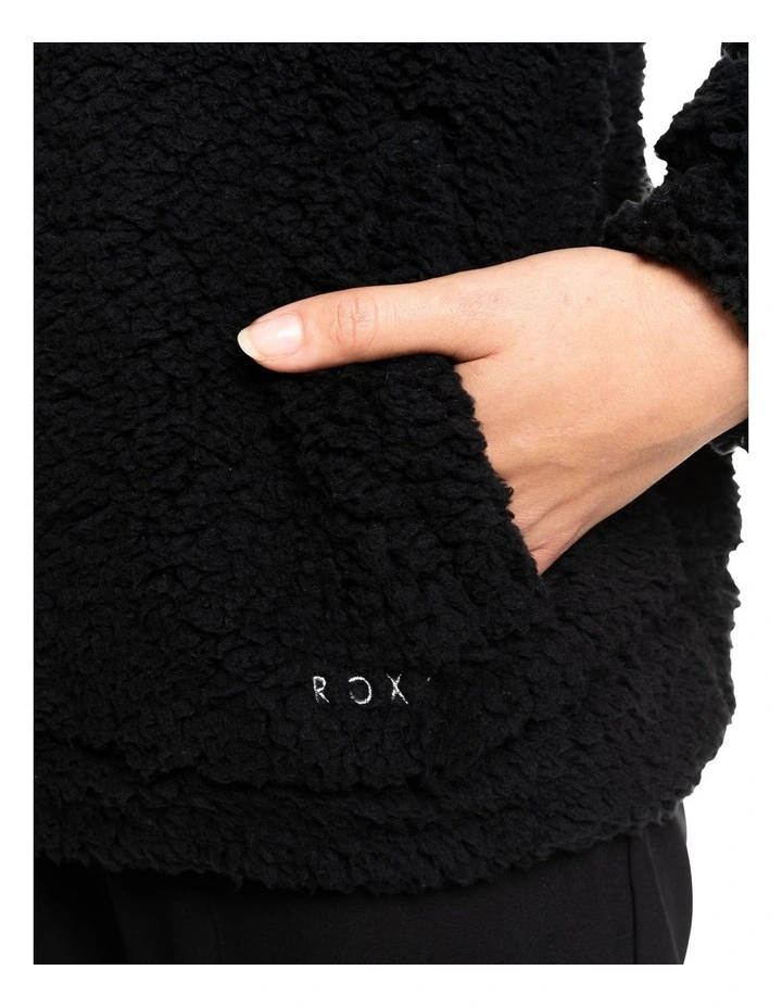 Outlet π€© Roxy Like A Lucky Day Half Zip Fleece In Black β¨ - Image 5