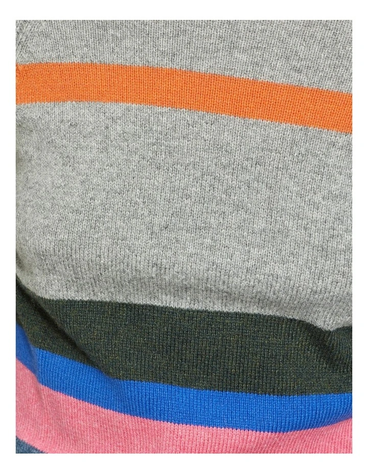 Promo β€οΈ Oxford Mia Striped Crew Neck Knit Jumper In Grey Multi π - Image 6