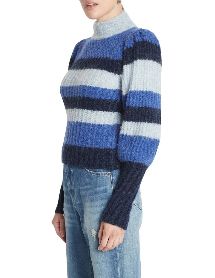 Outlet βοΈ Sass & Bide Wavelength Long Sleeve Knit Top Blue Stripe π - Image 2