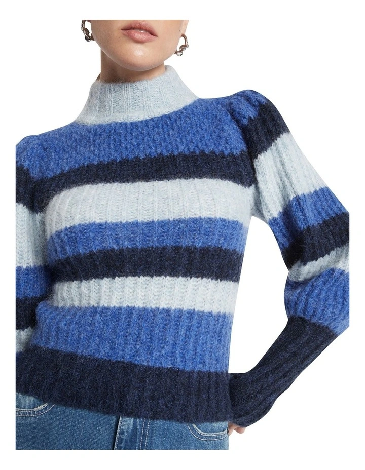 Outlet βοΈ Sass & Bide Wavelength Long Sleeve Knit Top Blue Stripe π - Image 4