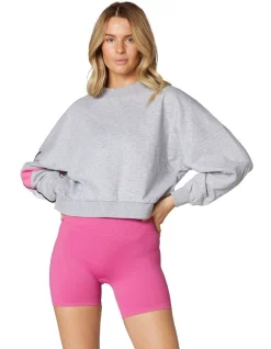 Brand new 💯 L'URV Divergent Colour Block Sweater Grey Marle 🎁