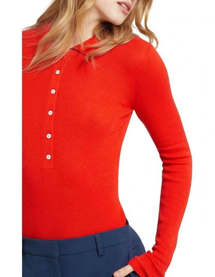 Hot Sale π Oxford Wendy Skinny Rib Knit Jumper Tangerine β¨ - Image 4
