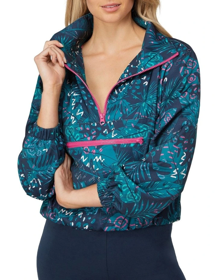 Coupon π₯° L'URV Leafy Green Printed Jacket Navy π - Image 4